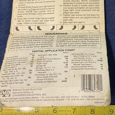 Vintage Wideview See Thru Scope Mount