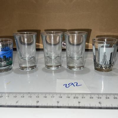 set of 9 shot glasses