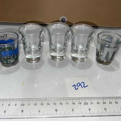 set of 9 shot glasses