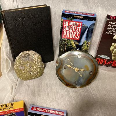 1929 â€œWORLD TO CONQUERâ€ BOOK IN EXCELLENT CONDITION, GEOLOGICAL GOODIES AND SOME INTERESTING EDUCATIONAL MOVIES!