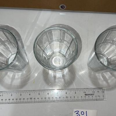 set of 3 cute tall glasses