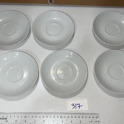 set of 6 tea saucers