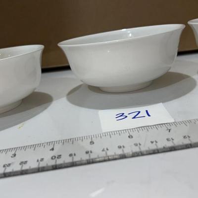 fine bone china set of 3 bowls