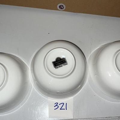 fine bone china set of 3 bowls