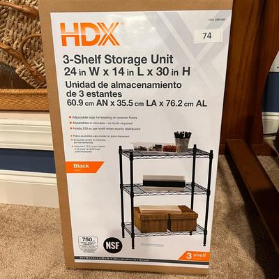 New In Box HDX 3-Shelf Storage Unit B