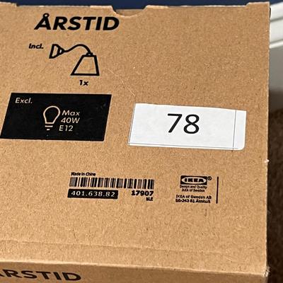 2 New in Box IKEA ARSTID Wall Lamps