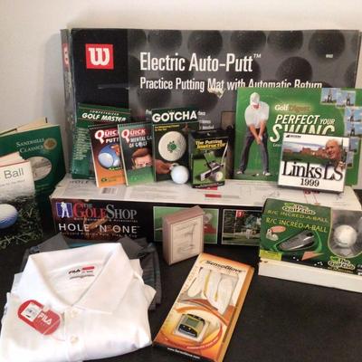 234 Golf Lot- Practice Tools Books Shirts