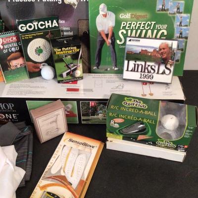 234 Golf Lot- Practice Tools Books Shirts