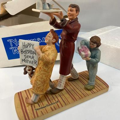 Norman Rockwell Happy Birthday Dear Mother The American Family Figurine with Original Box