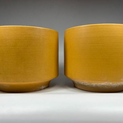 Pair of Mustard Yellow Gainey Ceramics La Verne 8