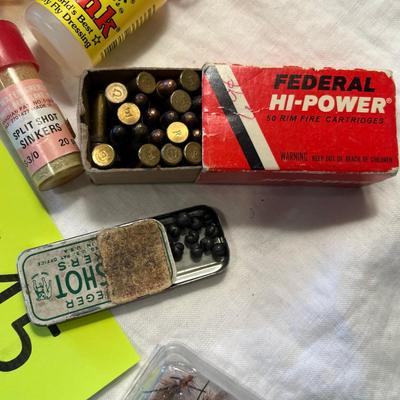 Lot of Fishing & 22 bullets