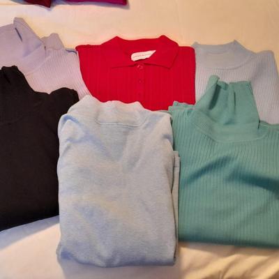 Women's turtleneck and collared shirts size L and XL Pendleton, Chico's, Croft & Borrow, Alfred Dunner and more