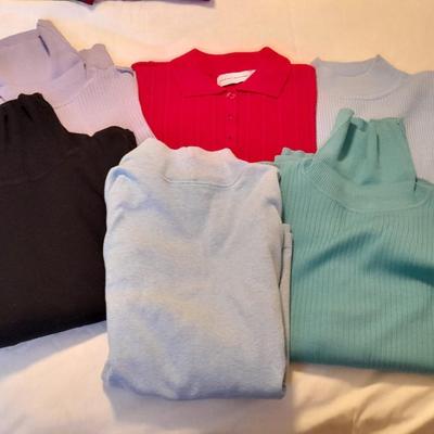 Women's turtleneck and collared shirts size L and XL Pendleton, Chico's, Croft & Borrow, Alfred Dunner and more