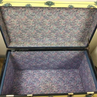 214 Vintage Lined Trunk by Macy & Assoc. Hemisphere