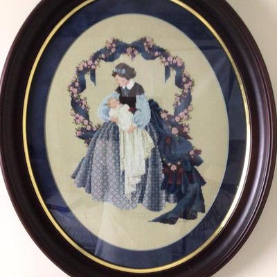 212 Framed Cross Stitch Ladies