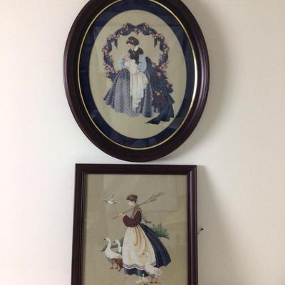 212 Framed Cross Stitch Ladies