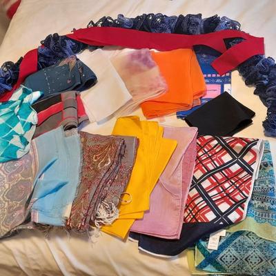 Silk fashion scarves, and Knitted scarves