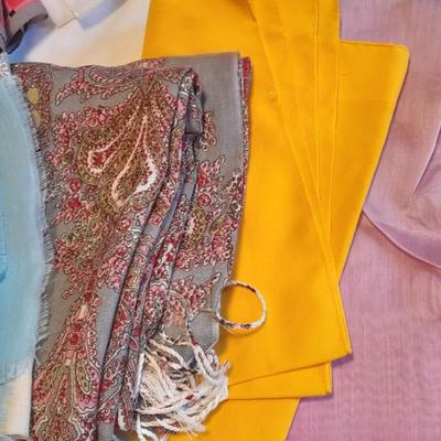 Silk fashion scarves, and Knitted scarves