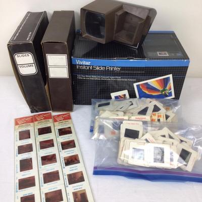 169 Vintage Slide Lot & Printer