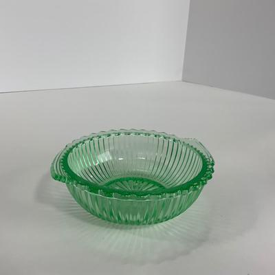-135- URANIUM | Anchor Hocking Depression Glass | Berry Bowls
