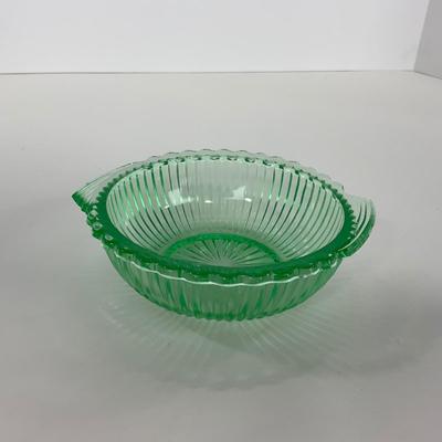 -135- URANIUM | Anchor Hocking Depression Glass | Berry Bowls