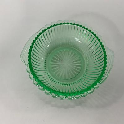-135- URANIUM | Anchor Hocking Depression Glass | Berry Bowls