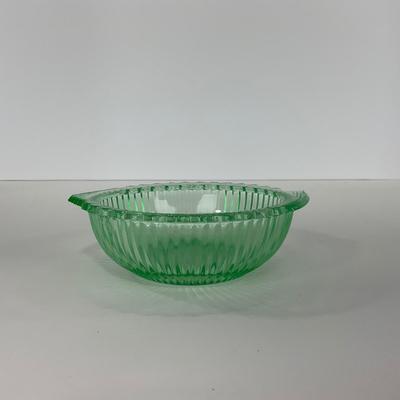 -135- URANIUM | Anchor Hocking Depression Glass | Berry Bowls