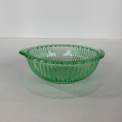-135- URANIUM | Anchor Hocking Depression Glass | Berry Bowls