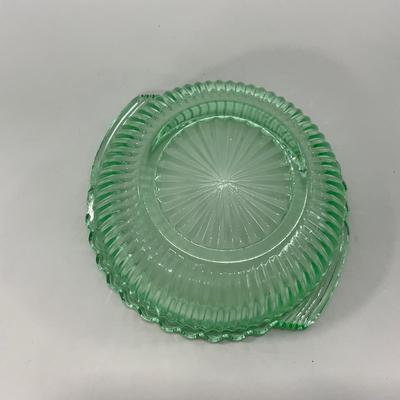 -135- URANIUM | Anchor Hocking Depression Glass | Berry Bowls