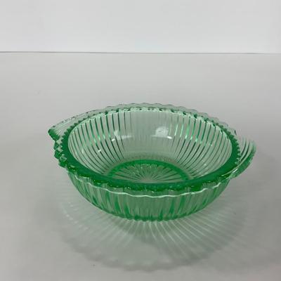 -135- URANIUM | Anchor Hocking Depression Glass | Berry Bowls