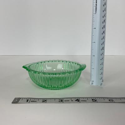 -135- URANIUM | Anchor Hocking Depression Glass | Berry Bowls