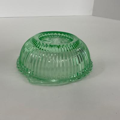 -135- URANIUM | Anchor Hocking Depression Glass | Berry Bowls