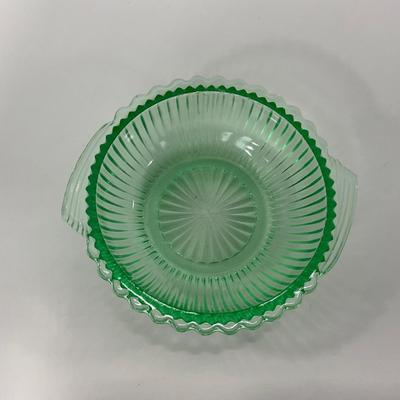 -135- URANIUM | Anchor Hocking Depression Glass | Berry Bowls