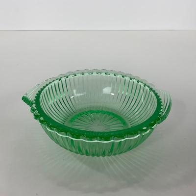 -135- URANIUM | Anchor Hocking Depression Glass | Berry Bowls