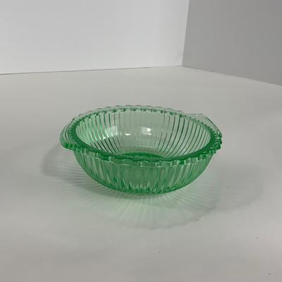-135- URANIUM | Anchor Hocking Depression Glass | Berry Bowls