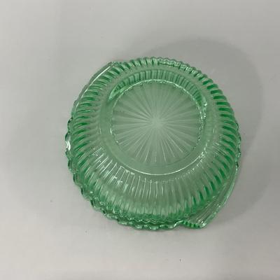 -135- URANIUM | Anchor Hocking Depression Glass | Berry Bowls