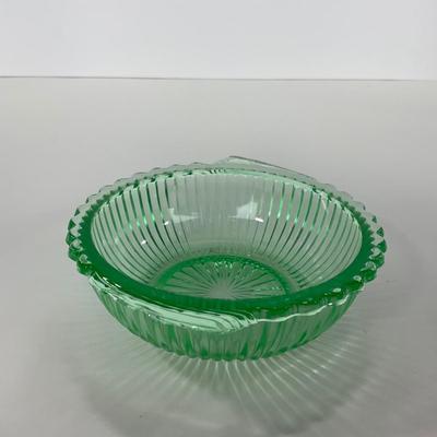 -135- URANIUM | Anchor Hocking Depression Glass | Berry Bowls