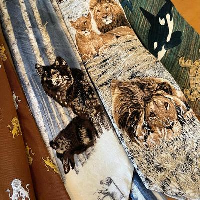 Lot of animal ties