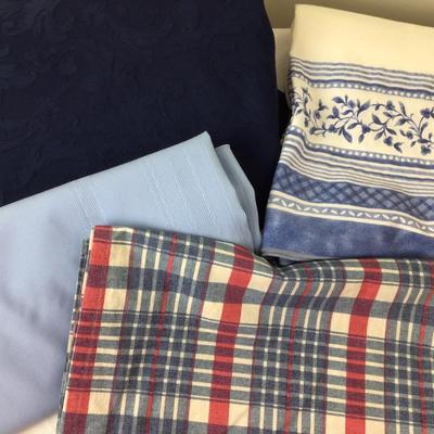 124 Madras Plaid & Provencial Tablecloth Lot