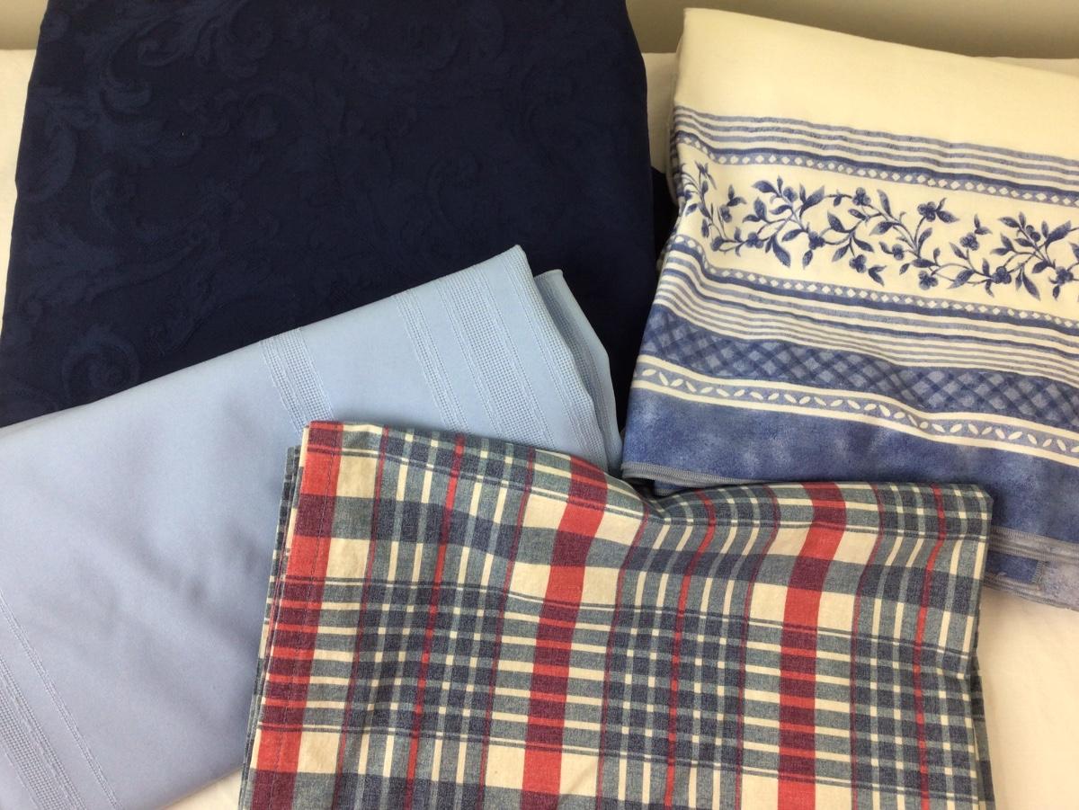 124 Madras Plaid & Provencial Tablecloth Lot