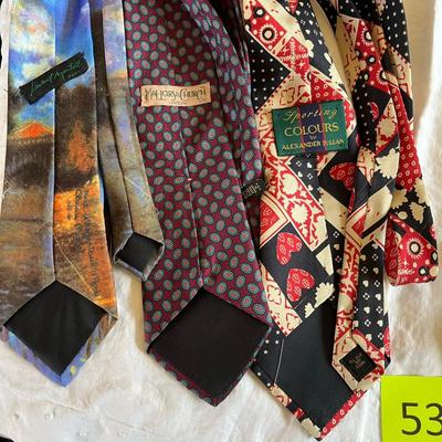 Lot of fancy ties
