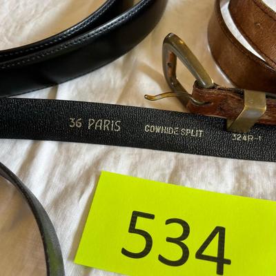 Lot of dress belts
