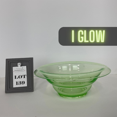-139- URANIUM | Green Vaseline Large Bowl