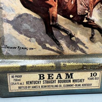 Vintage Jim Beam Frederick Remington The Cowboy Old Classic West Decanter Bourbon Whiskey Bottle