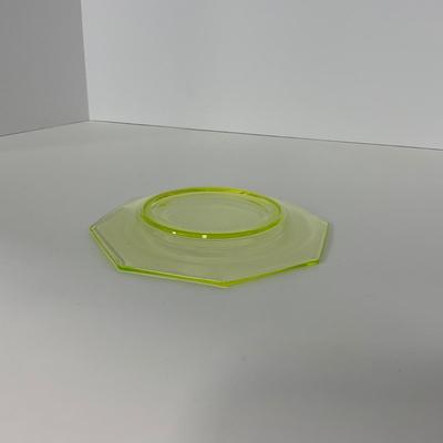 -141- URANIUM | Vaseline Glass Small Plate