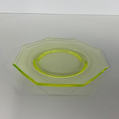 -141- URANIUM | Vaseline Glass Small Plate