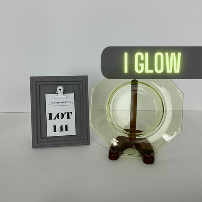 -141- URANIUM | Vaseline Glass Small Plate