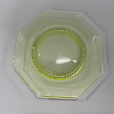 -141- URANIUM | Vaseline Glass Small Plate