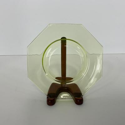 -141- URANIUM | Vaseline Glass Small Plate