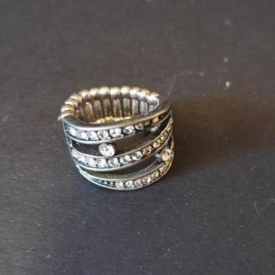 Necklace, Earrings, and a ring with an elastic band BLING!